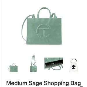 NIB Telfar Medium Shopping Bag in Sage